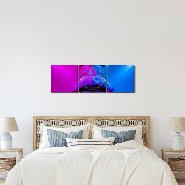 Színes tollak képe (órával) (90x30 cm)