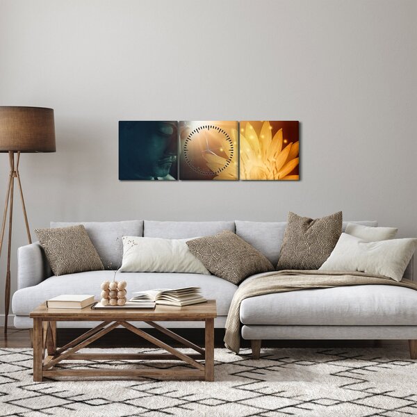 Kép - Béke (órával) (90x30 cm)