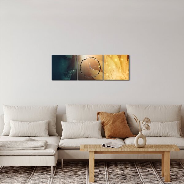 Kép - Béke (órával) (90x30 cm)