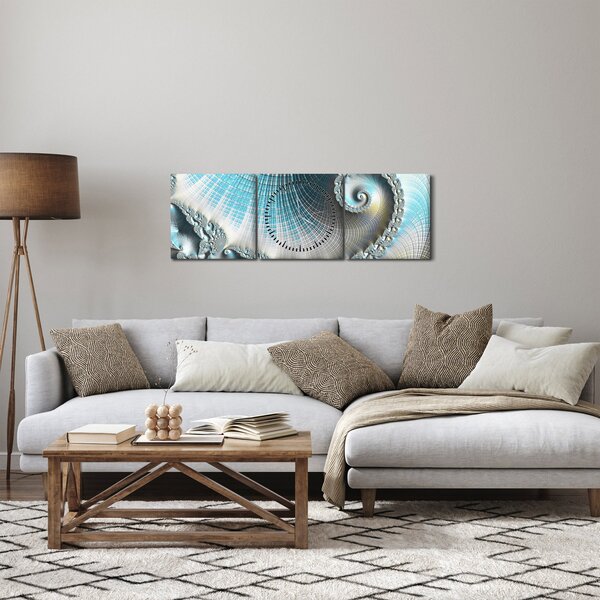 Egy texturált spirál képe (órával) (90x30 cm)