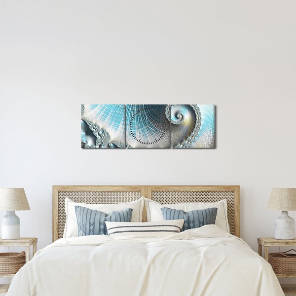 Egy texturált spirál képe (órával) (90x30 cm)