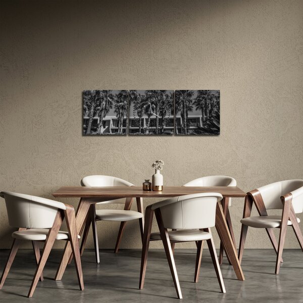 Kép - retro piros autó (órával) (90x30 cm)