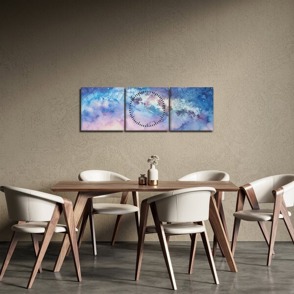 Kép - Milky Way, akvarell (órával) (90x30 cm)