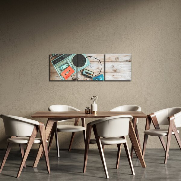 Kép - retro rádió (órával) (90x30 cm)
