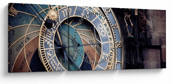 Kép - Orloj, Prága (órával) (90x30 cm)