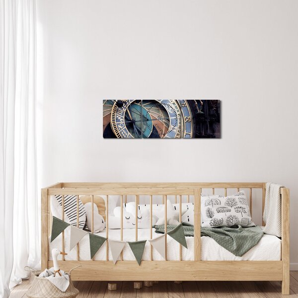 Kép - Orloj, Prága (órával) (90x30 cm)