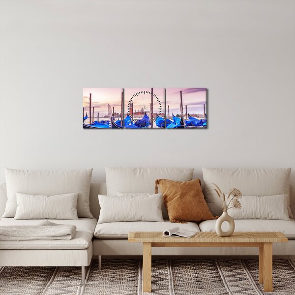 Kép- Hajnal Velencében (órával) (90x30 cm)