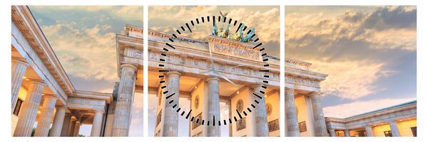 Kép - Brandenburgi kapu, Berlin, Németország (órával) (90x30 cm)