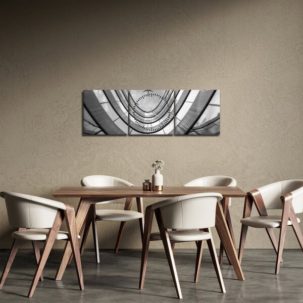 Kép - Repülőgép az épület felett (órával) (90x30 cm)