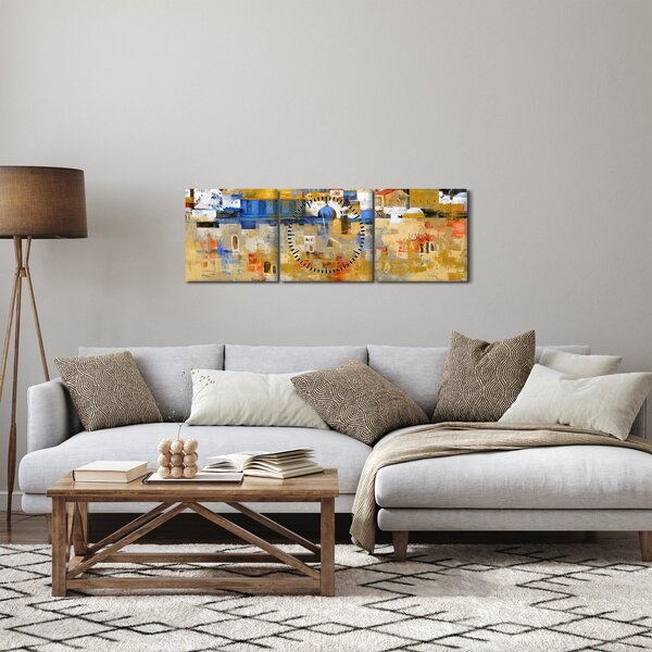 Kép - siratófal, Jerusalem, Israel (órával) (90x30 cm)