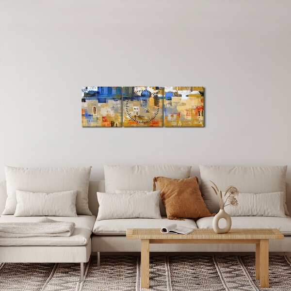 Kép - siratófal, Jerusalem, Israel (órával) (90x30 cm)