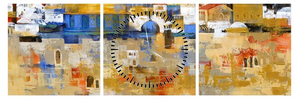 Kép - siratófal, Jerusalem, Israel (órával) (90x30 cm)