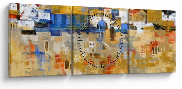 Kép - siratófal, Jerusalem, Israel (órával) (90x30 cm)