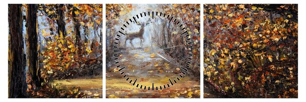 Kép - Az erdő szelleme (órával) (90x30 cm)