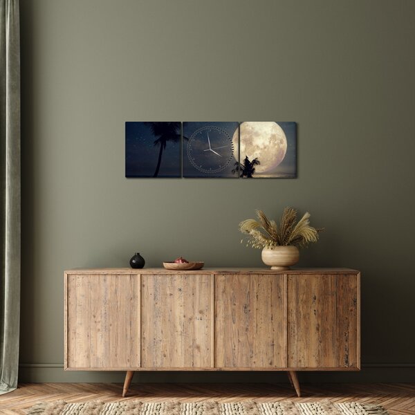 Kép - Strand telihold alatt (órával) (90x30 cm)