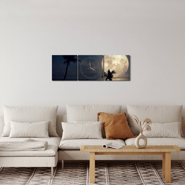 Kép - Strand telihold alatt (órával) (90x30 cm)
