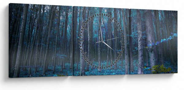 Kép - varázslatos erdő (órával) (90x30 cm)