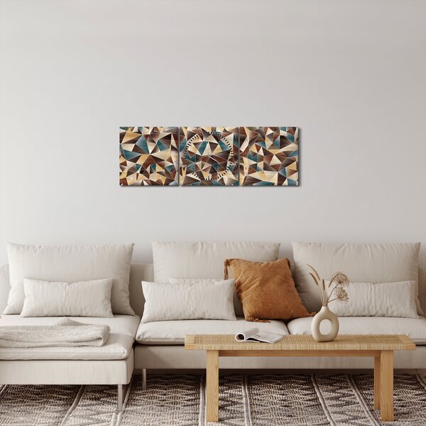 A háromszögek képe (órával) (90x30 cm)