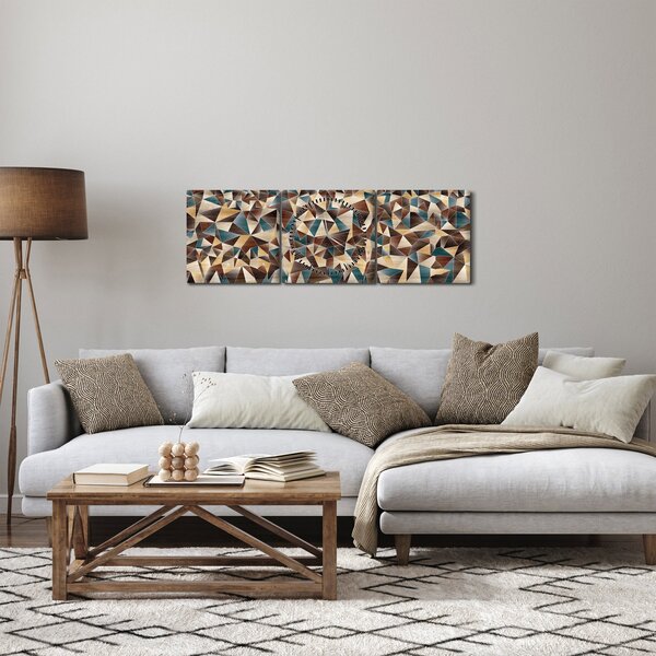 A háromszögek képe (órával) (90x30 cm)