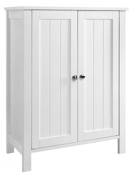 Komód / fürdőszobai tároló szekrény - Vasagle Loft - 60 x 80 cm (fehér)