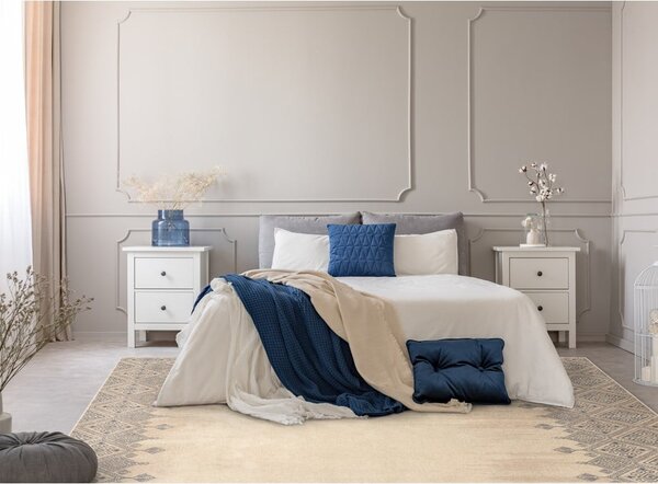 Bézs gyapjú szőnyeg 133x180 cm Decori – Agnella