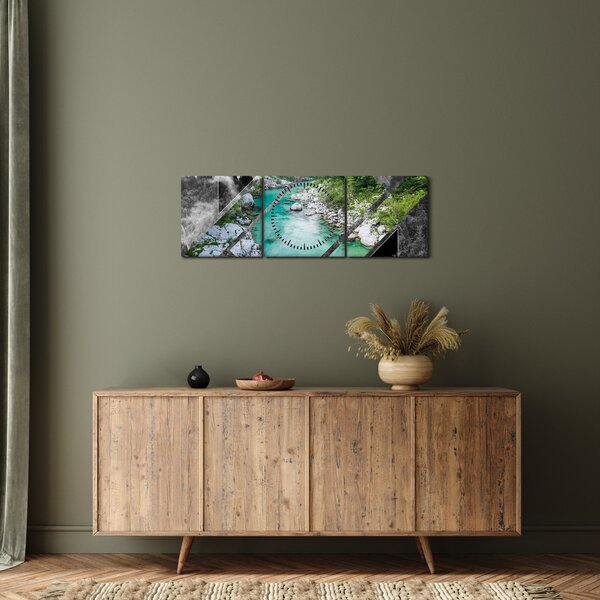 Kép - vad természet (órával) (90x30 cm)