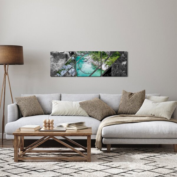 Kép - vad természet (órával) (90x30 cm)