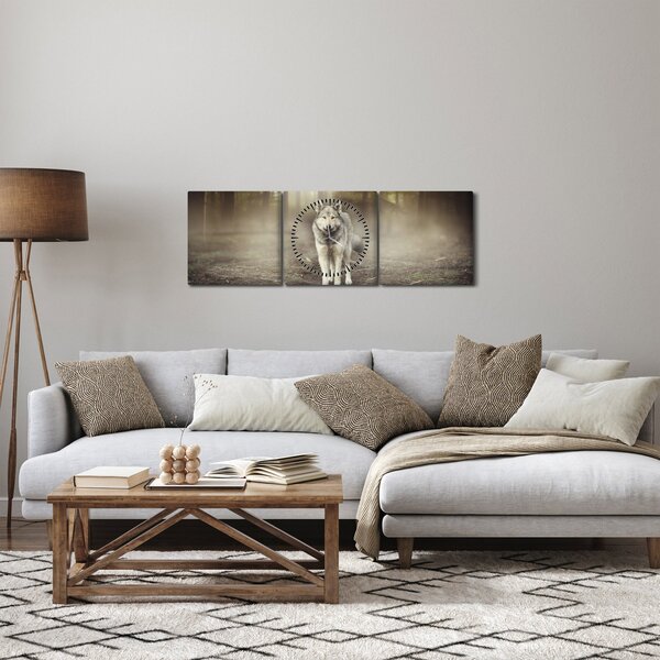 Kép - erdő őr (órával) (90x30 cm)