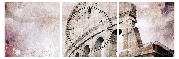 Kép - Colosseum, Róma, Olaszország (órával) (90x30 cm)