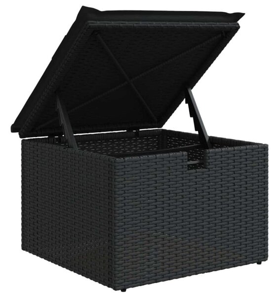 VidaXL Polyrattan Kerti Ülőgarnitúra - 8 részes - Fekete