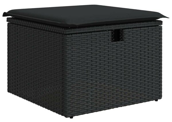 VidaXL Polyrattan Kerti Ülőgarnitúra - 8 részes - Fekete