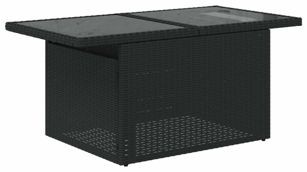 VidaXL Polyrattan Kerti Ülőgarnitúra - 8 részes - Fekete