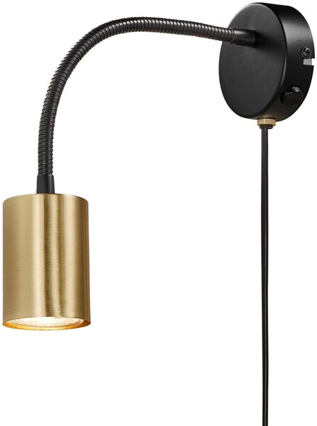 Nordlux Explore oldalfali lámpa 1x35 W fekete-sárgaréz 2113261035