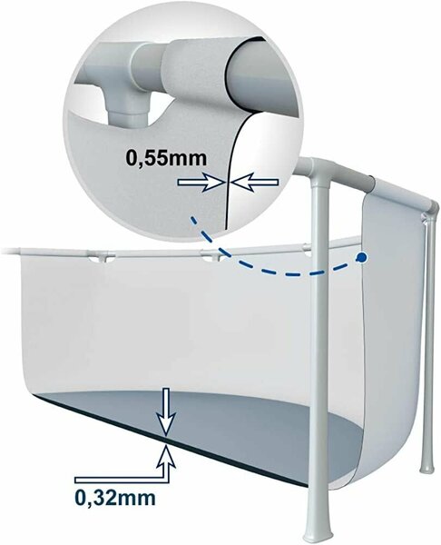Intex 26712NP Prism Frame fémkeretes medence, 366x76 cm, 6500 liter, minden tartozékkal
