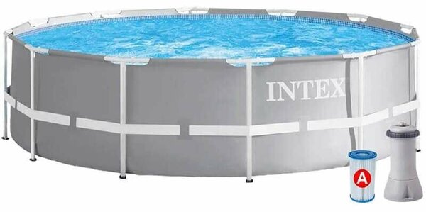 Intex 26712NP Prism Frame fémkeretes medence, 366x76 cm, 6500 liter, minden tartozékkal