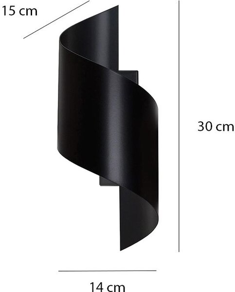Emibig modern fali lámpa spiner fekete emi920/2
