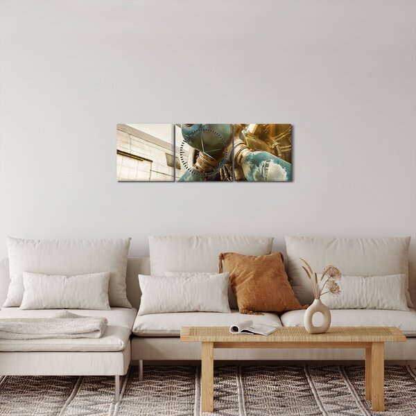 Kép - Egy régi repülőgép légcsavarja (órával) (90x30 cm)