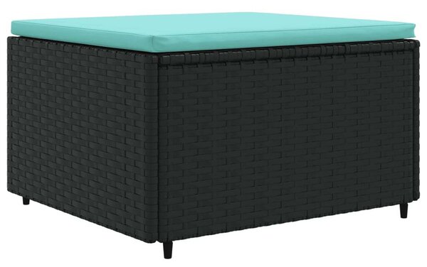 Polyrattan Kerti Ülőgarnitúra - 6 részes - Fekete