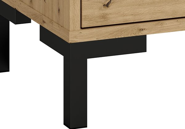 NEVIO széles cipősszekrény paddal - artisan tölgy