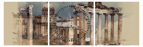 Kép - Forum Romanum, Róma, Olaszország (órával) (90x30 cm)