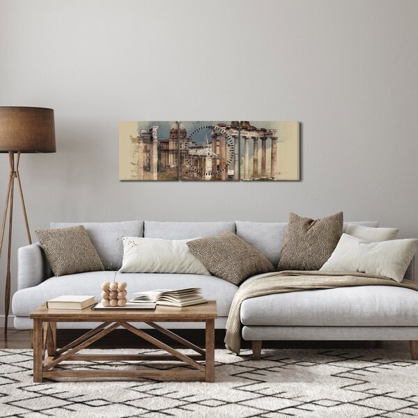 Kép - Forum Romanum, Róma, Olaszország (órával) (90x30 cm)