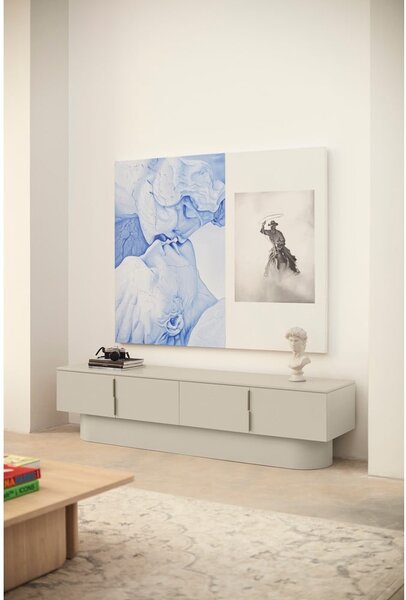 Bézs TV-állvány 200x50 cm Totem – Teulat