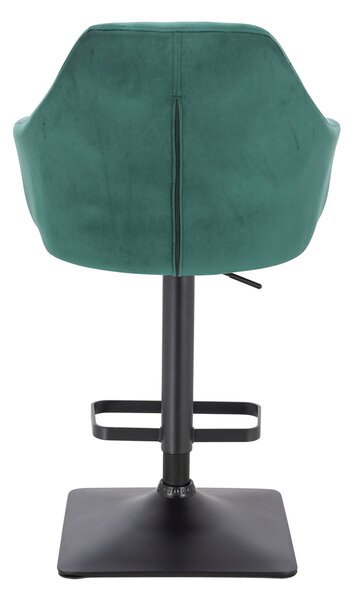 HR830KW Sötétzöld Modern Velúr Szék fekete lábbal