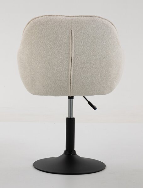 HR2055N Krémszínű Modern Boucle Szék Fekete lábbal