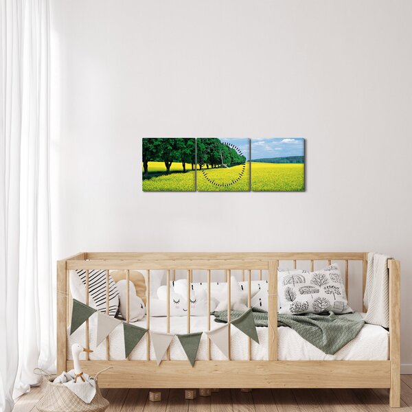 A mező képe egy sikátorral (órával) (90x30 cm)