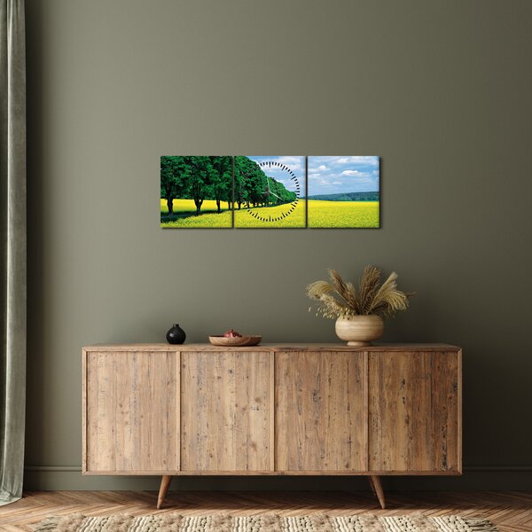 A mező képe egy sikátorral (órával) (90x30 cm)