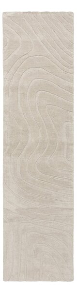 Krémszínű kézi szövésű gyapjú futószőnyeg 60x230 cm Mesmerise Natural – Flair Rugs