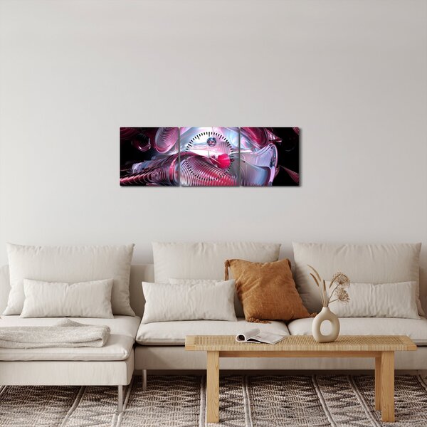 Kép - Absztrakciók, űrférgek (órával) (90x30 cm)