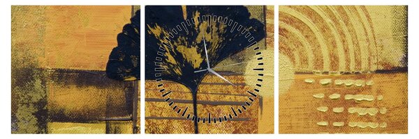 Kép - Ginkgo levél (órával) (90x30 cm)