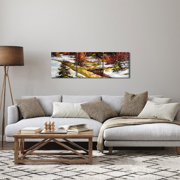 Kép - A tavasz érkezése (órával) (90x30 cm)